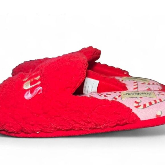 Dearfoams Women's Red "Mama Claus" Slippers Size Large 9/10 - Picture 3 of 6